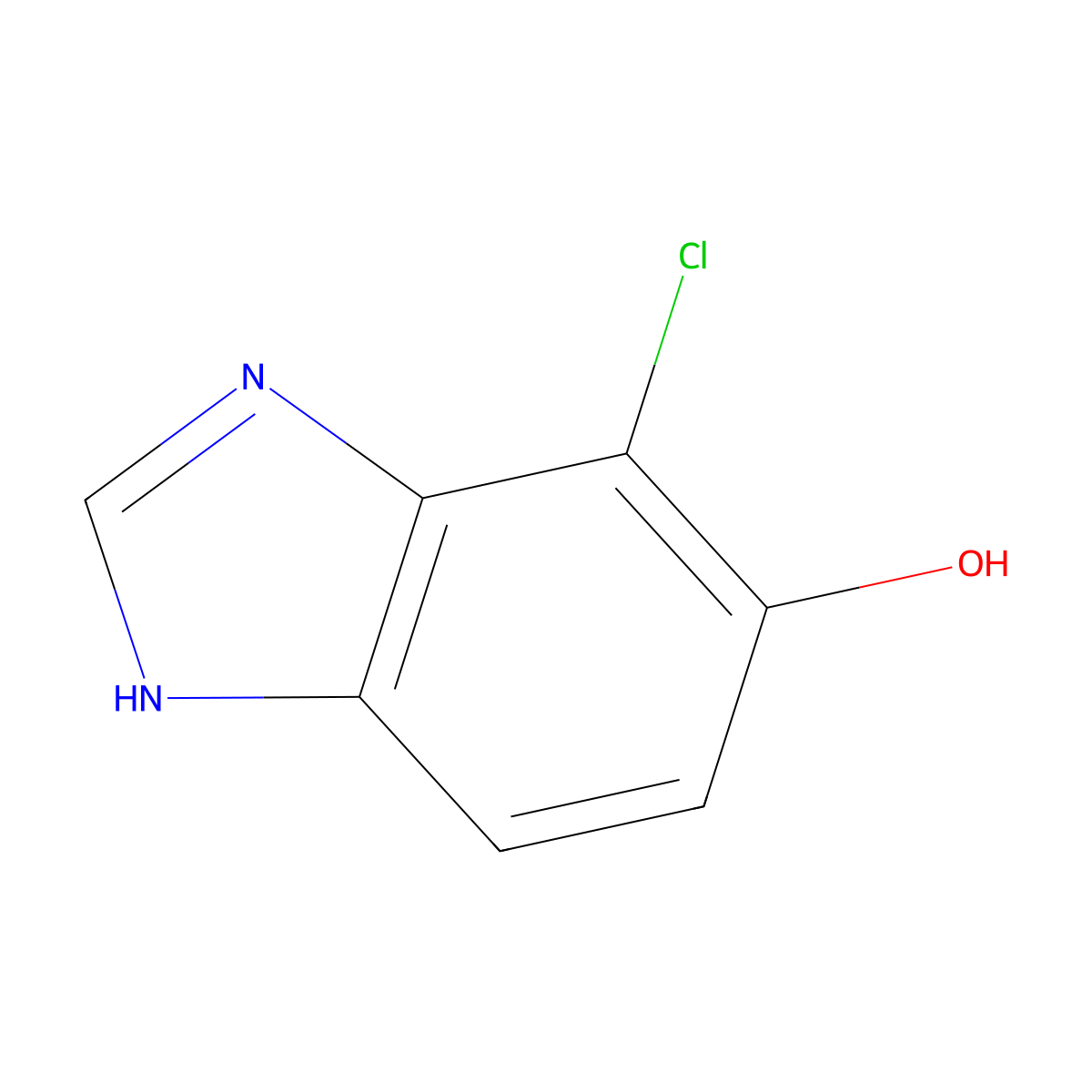 4-Chloro-1H-benzo[d]imidazol-5-ol molecular structure, CAS 124841-30-1