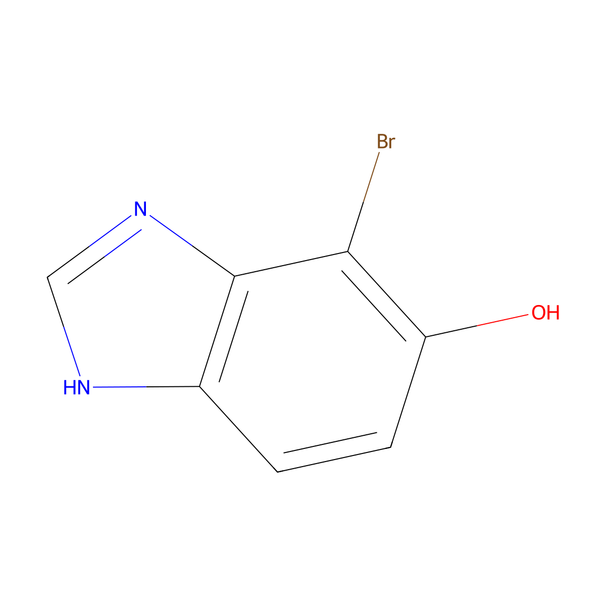 4-Bromo-1H-benzo[d]imidazol-5-ol molecular structure, CAS 124841-47-0
