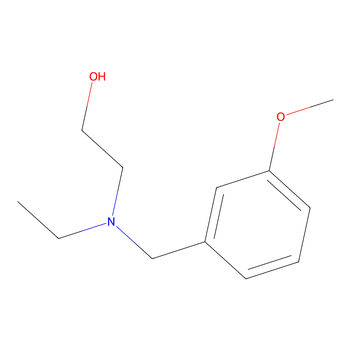 2-[Ethyl-(3-methoxy-benzyl)-amino]-ethanol molecular structure, CAS 1248410-12-9