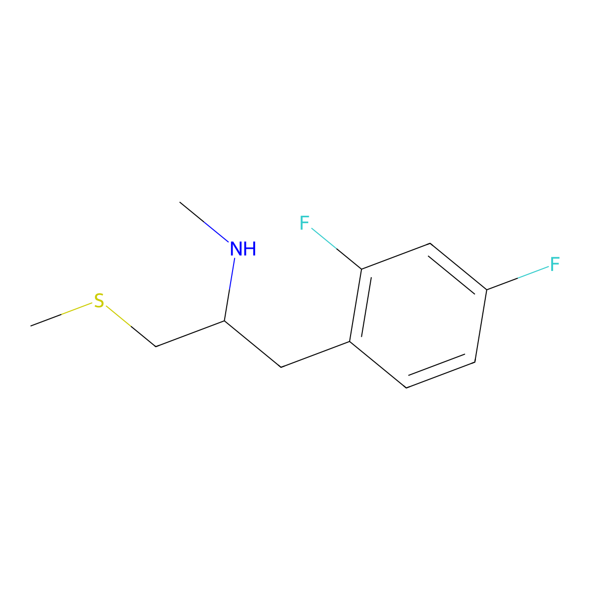 [1-(2,4-Difluorophenyl)-3-(methylsulfanyl)propan-2-yl](methyl)amine molecular structure, CAS 1248410-86-7