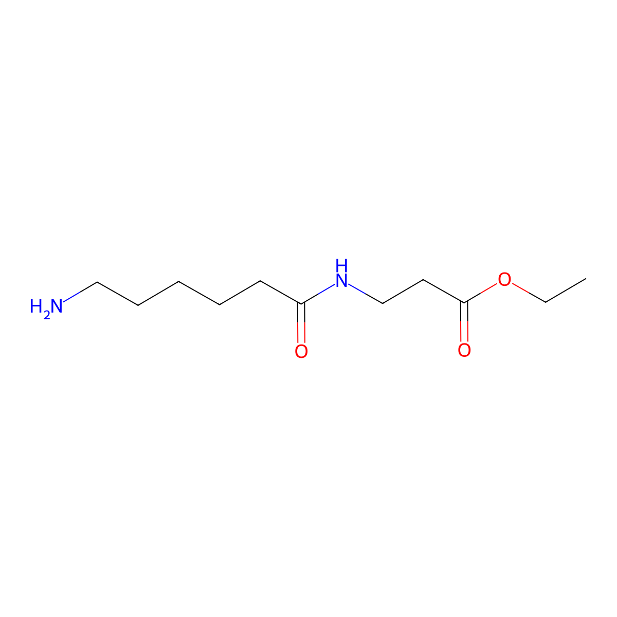 Ethyl 3-(6-aminohexanamido)propanoate molecular structure, CAS 1248412-50-1