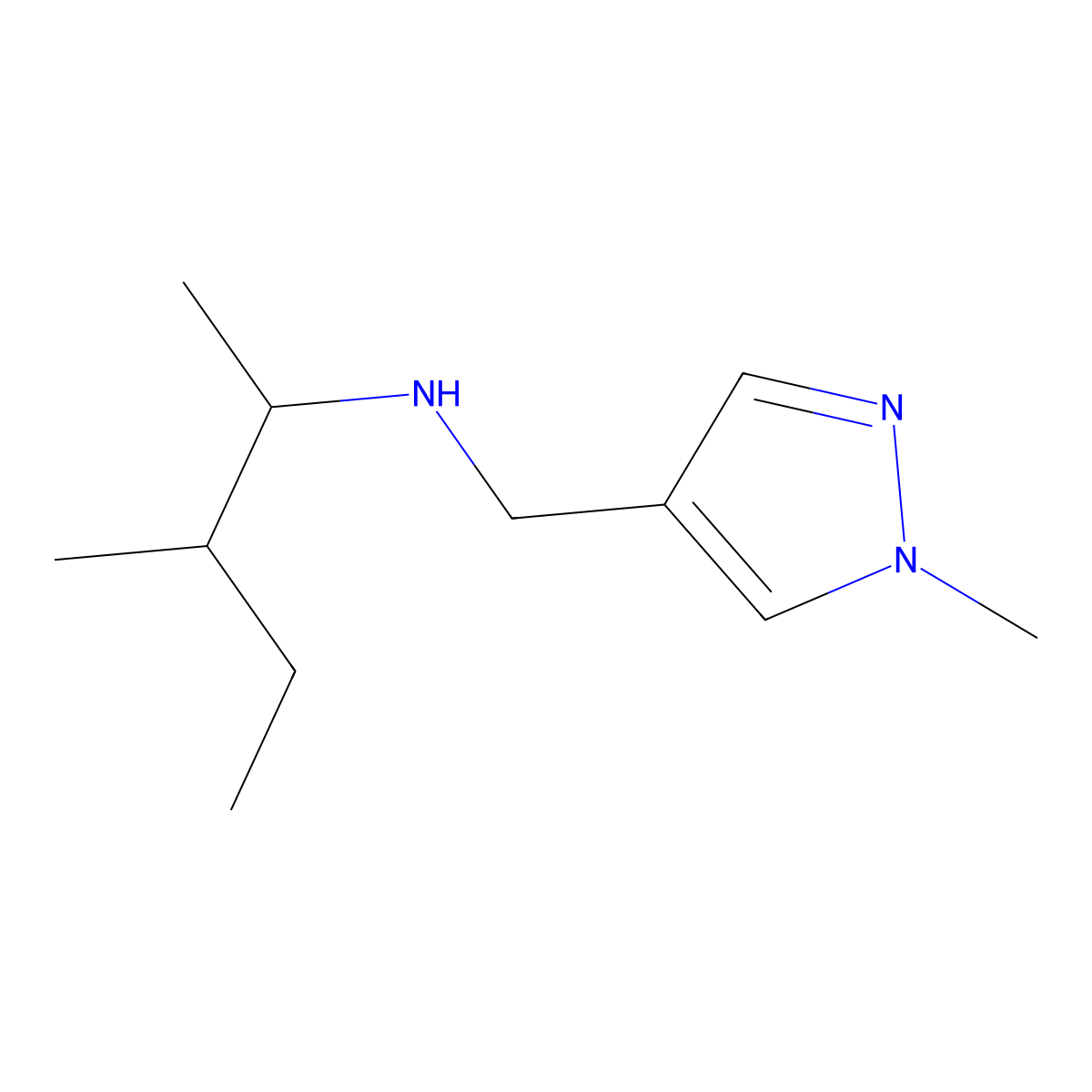 [(1-Methyl-1H-pyrazol-4-yl)methyl](3-methylpentan-2-yl)amine molecular structure, CAS 1248414-66-5
