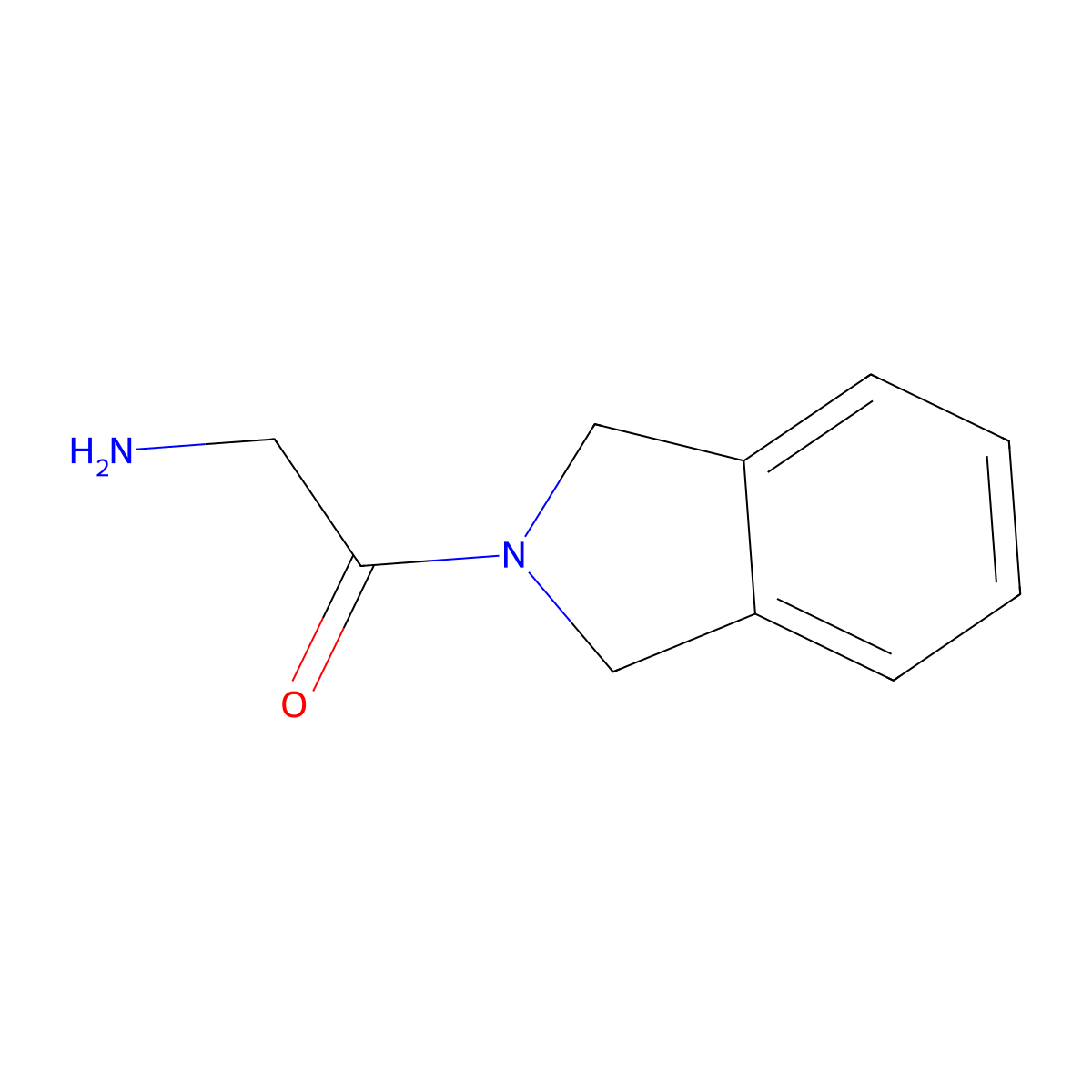 2-amino-1-(2,3-dihydro-1H-isoindol-2-yl)ethan-1-one molecular structure, CAS 1248416-36-5