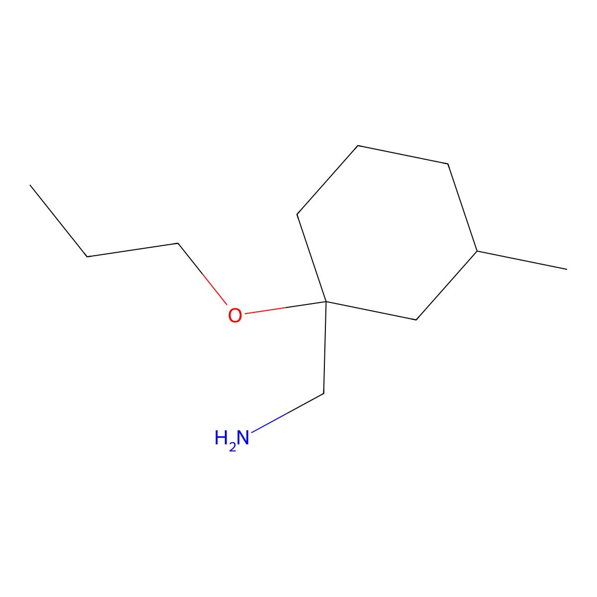 (3-Methyl-1-propoxycyclohexyl)methanamine molecular structure, CAS 1248416-69-4