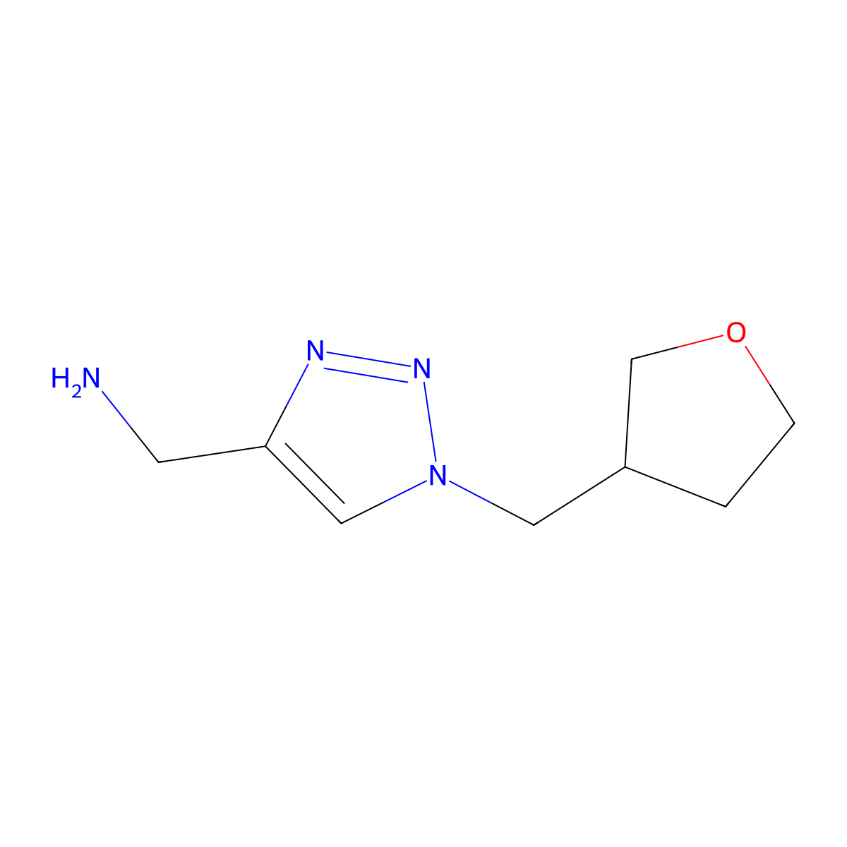 {1-[(oxolan-3-yl)methyl]-1H-1,2,3-triazol-4-yl}methanamine molecular structure, CAS 1248419-16-0