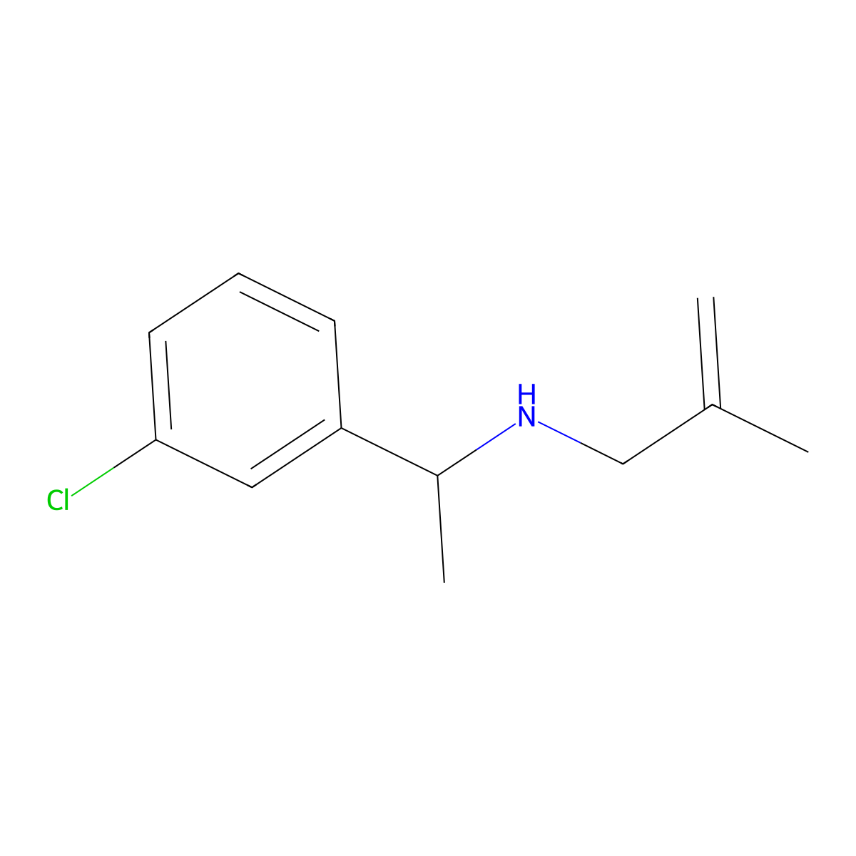 [1-(3-Chlorophenyl)ethyl](2-methylprop-2-en-1-yl)amine molecular structure, CAS 1248419-17-1