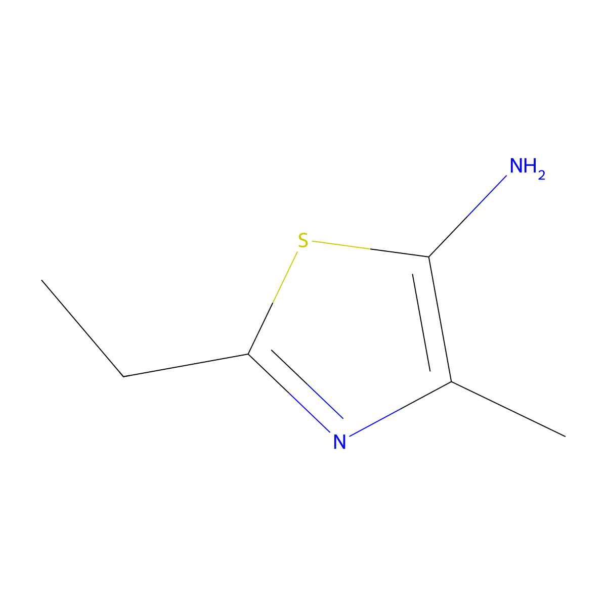 2-Ethyl-4-methyl-1,3-thiazol-5-amine molecular structure, CAS 1248420-93-0