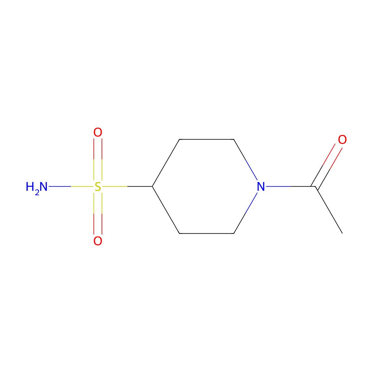 1-Acetylpiperidine-4-sulfonamide molecular structure, CAS 1248421-31-9