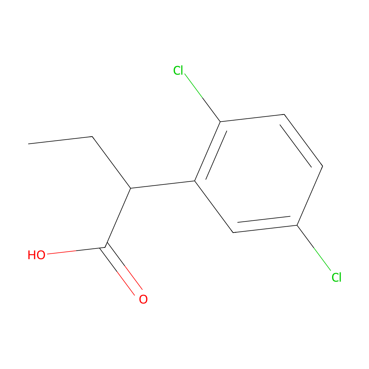 2-(2,5-Dichlorophenyl)butanoic acid molecular structure, CAS 1248422-28-7