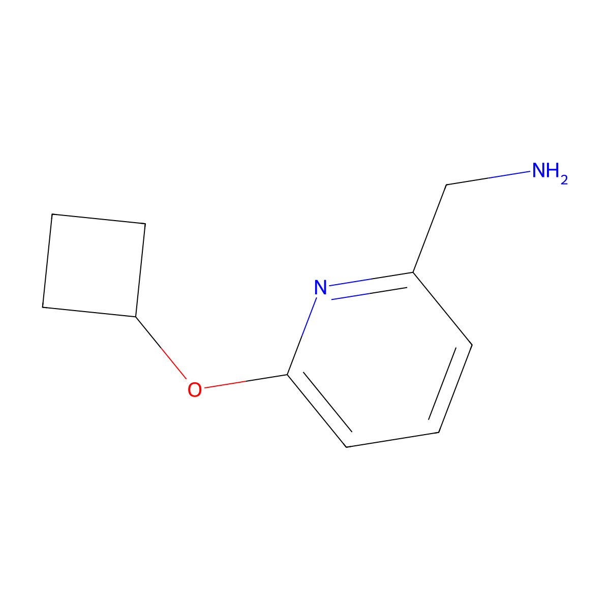 (6-Cyclobutoxypyridin-2-yl)methanamine molecular structure, CAS 1248422-79-8