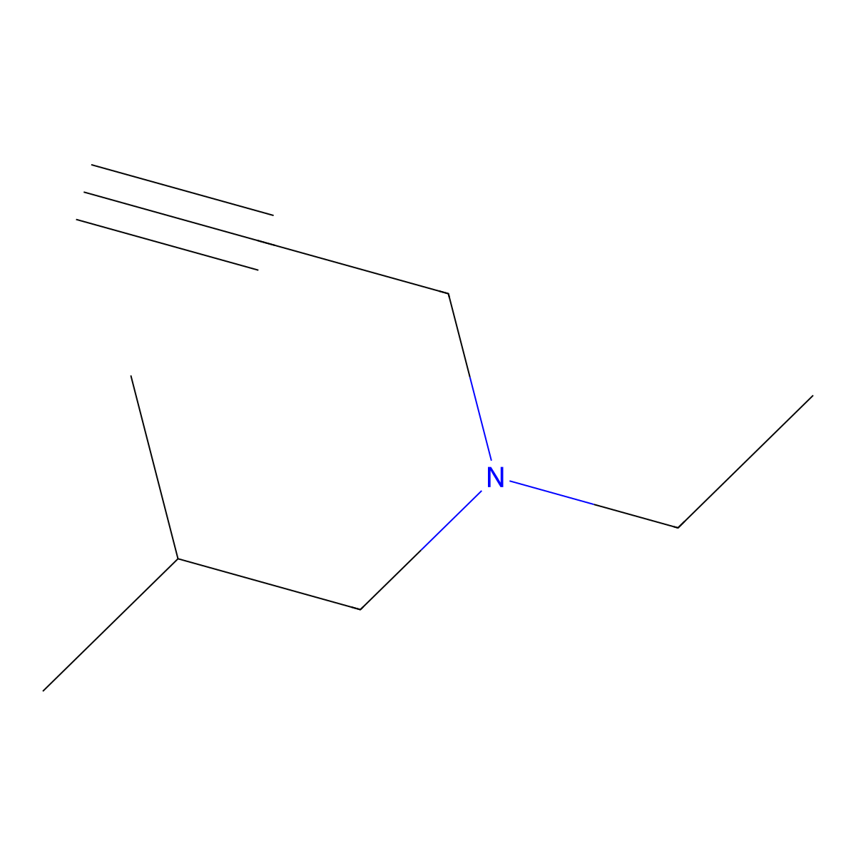 Ethyl(2-methylpropyl)(prop-2-YN-1-YL)amine molecular structure, CAS 1248422-84-5