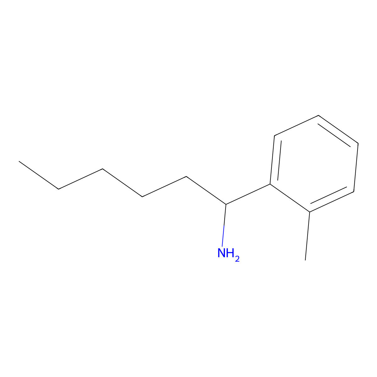 1-(2-Methylphenyl)hexan-1-amine molecular structure, CAS 1248423-29-1