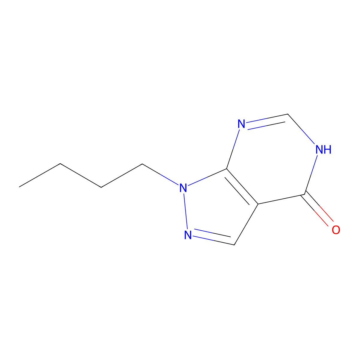 1-butyl-1H-pyrazolo[3,4-d]pyrimidin-4-ol molecular structure, CAS 1248425-69-5