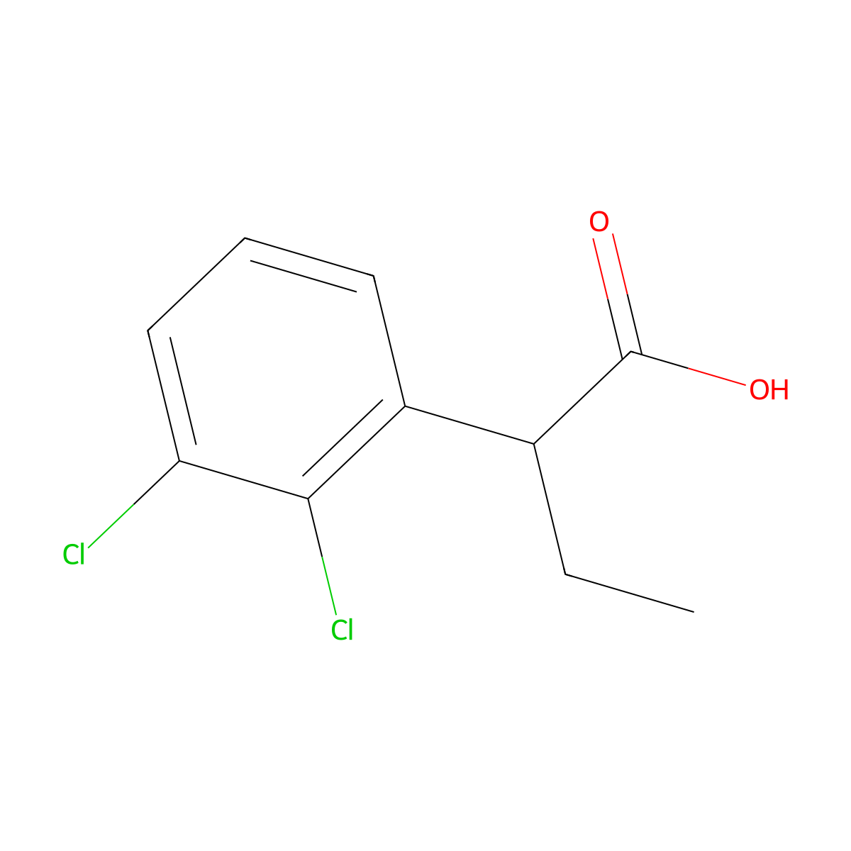 2-(2,3-Dichlorophenyl)butanoic acid molecular structure, CAS 1248428-33-2