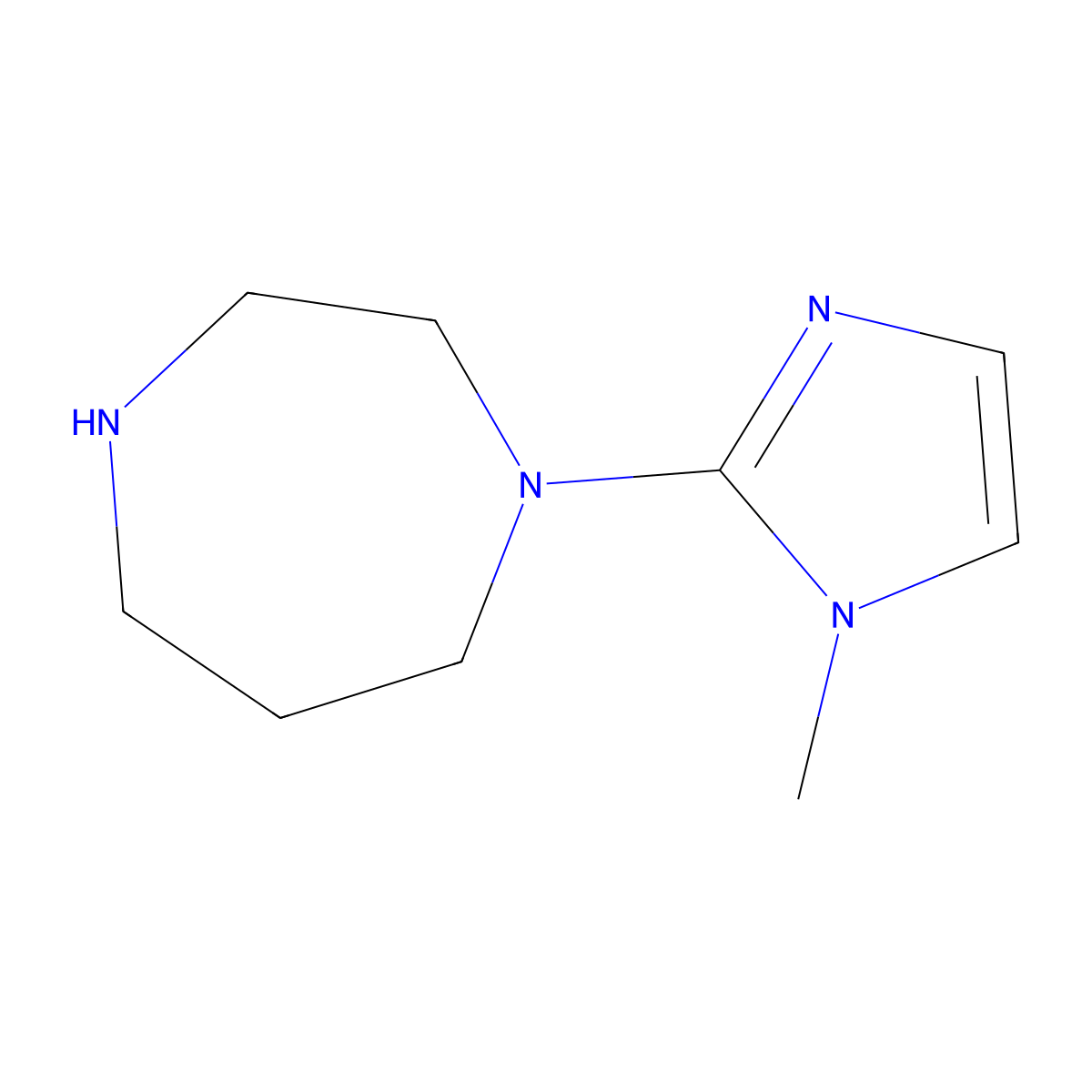 1-(1-methyl-1H-imidazol-2-yl)-1,4-diazepane molecular structure, CAS 1248428-58-1