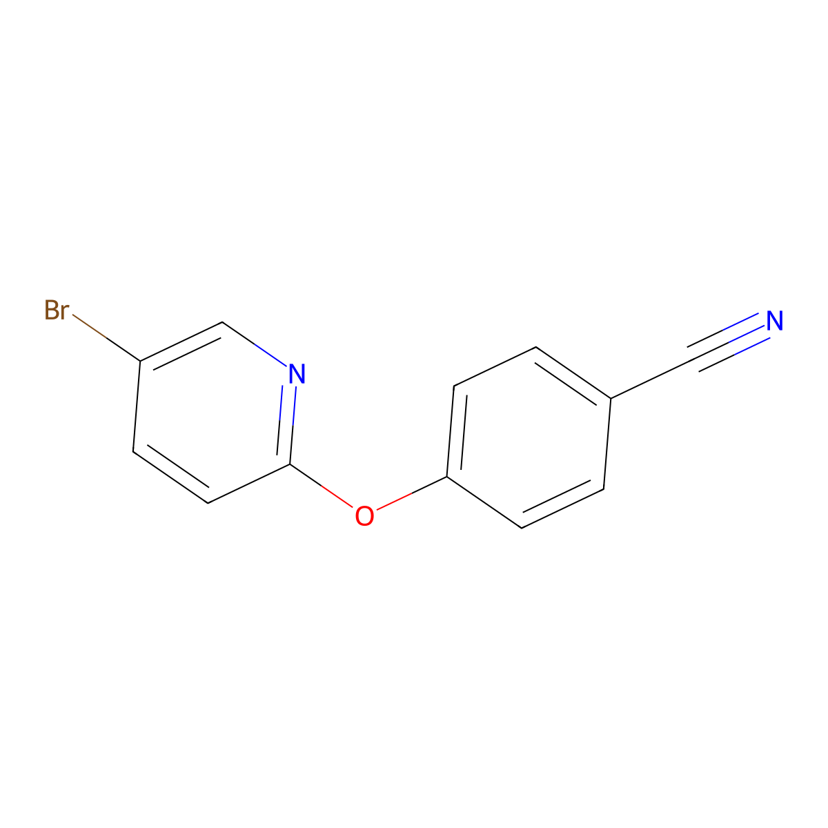 4-((5-Bromopyridin-2-yl)oxy)benzonitrile molecular structure, CAS 1248429-66-4