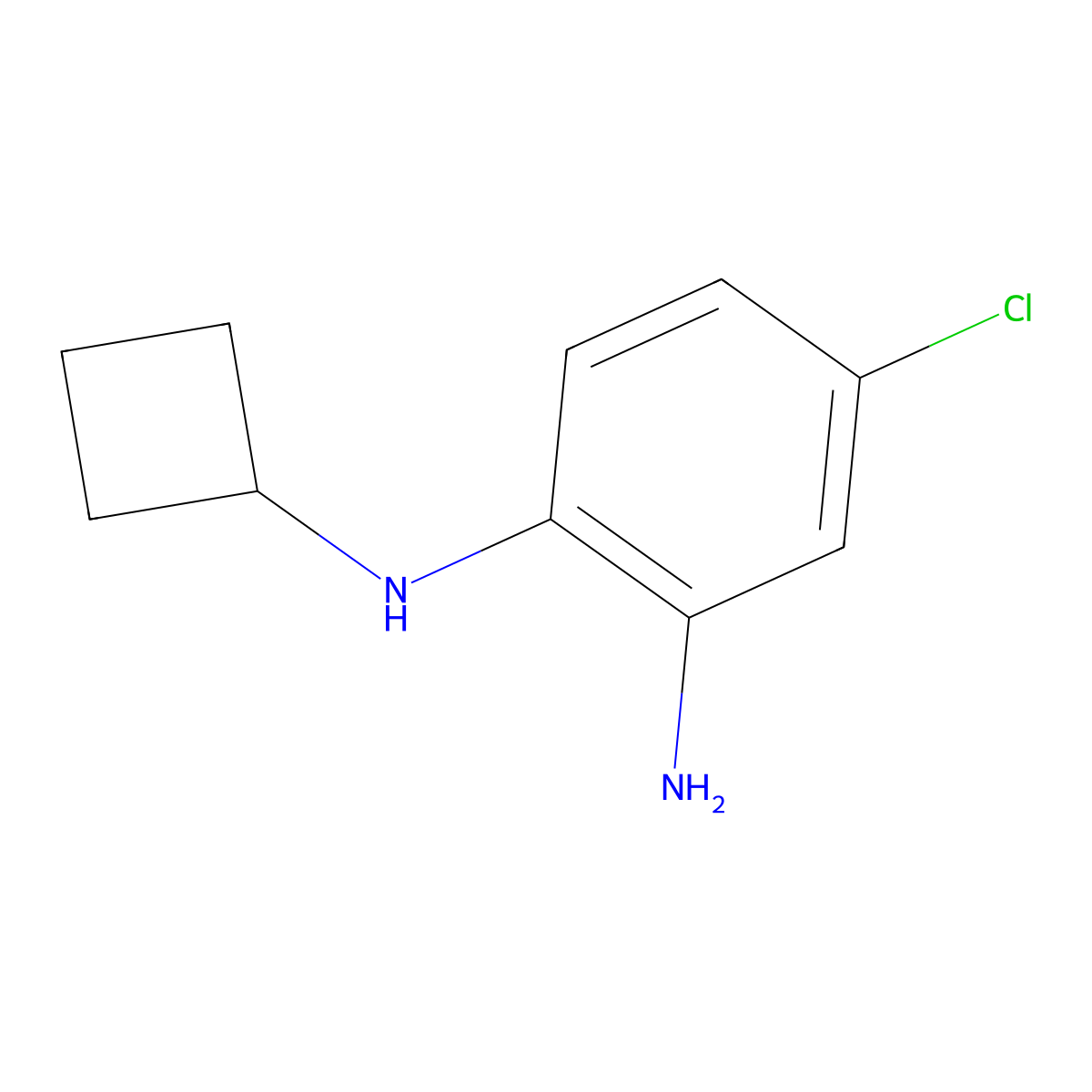 4-chloro-N1-cyclobutylbenzene-1,2-diamine molecular structure, CAS 1248430-33-2