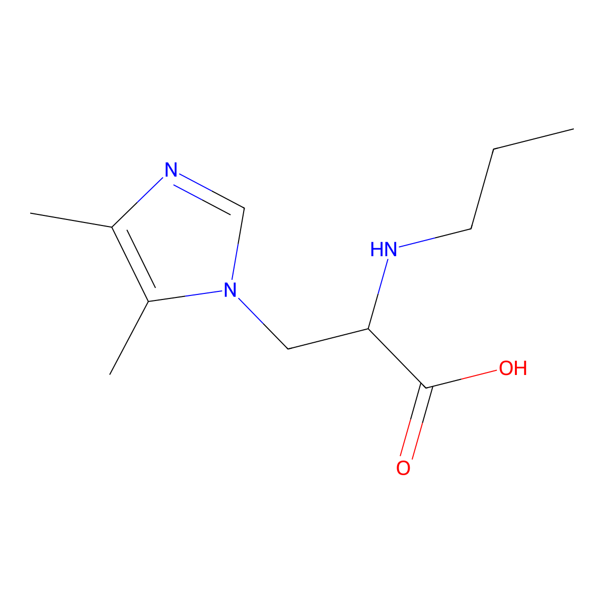 3-(4,5-Dimethyl-1h-imidazol-1-yl)-2-(propylamino)propanoic acid molecular structure, CAS 1248430-63-8