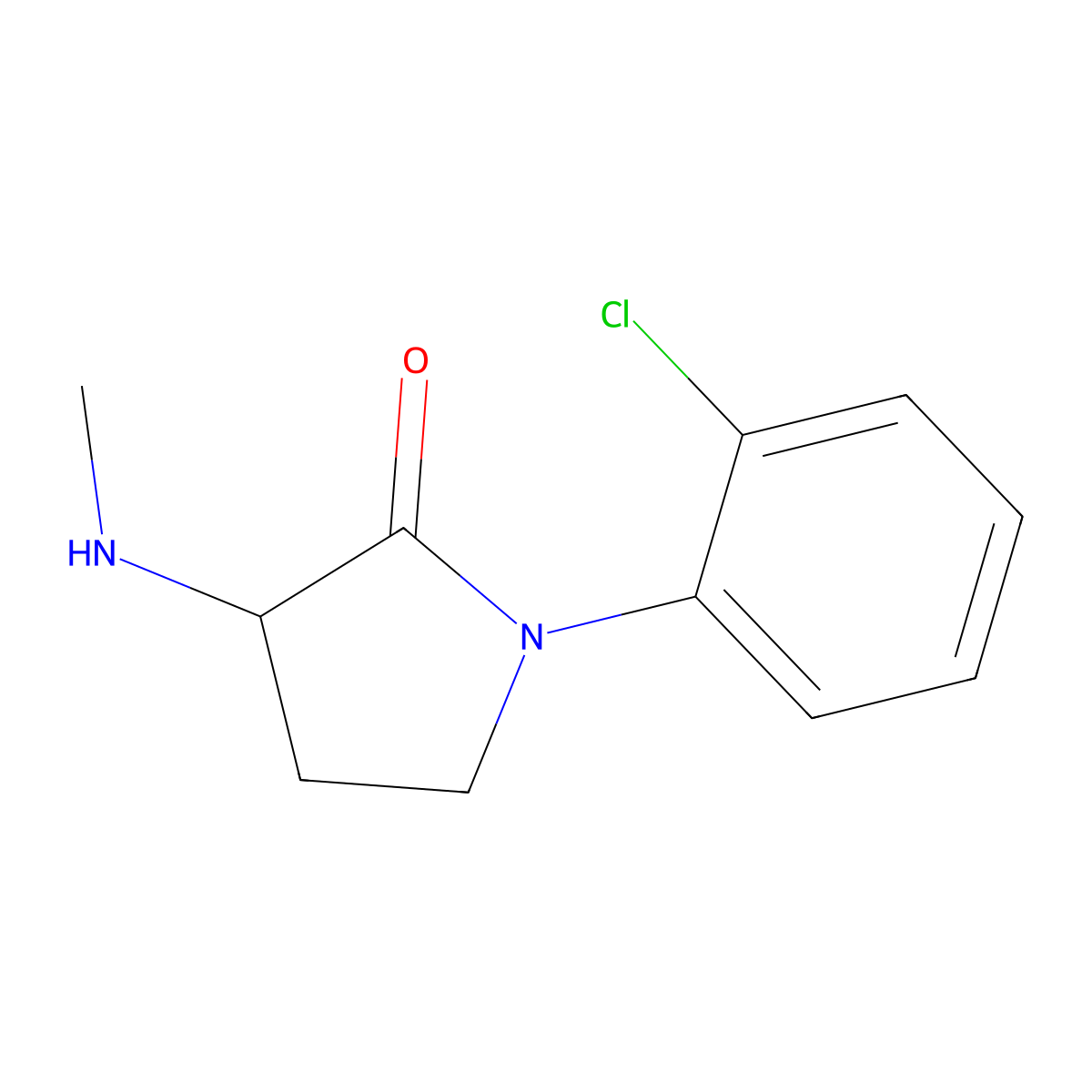 1-(2-Chlorophenyl)-3-(methylamino)pyrrolidin-2-one molecular structure, CAS 1248430-71-8