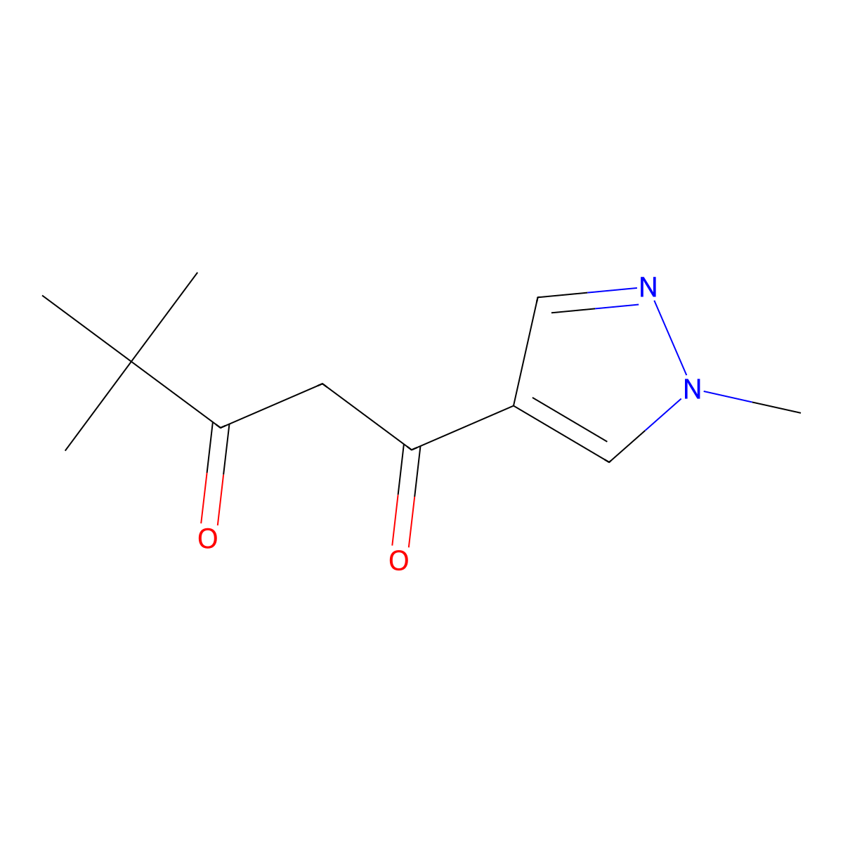 4,4-Dimethyl-1-(1-methyl-1h-pyrazol-4-yl)pentane-1,3-dione molecular structure, CAS 1248432-20-3