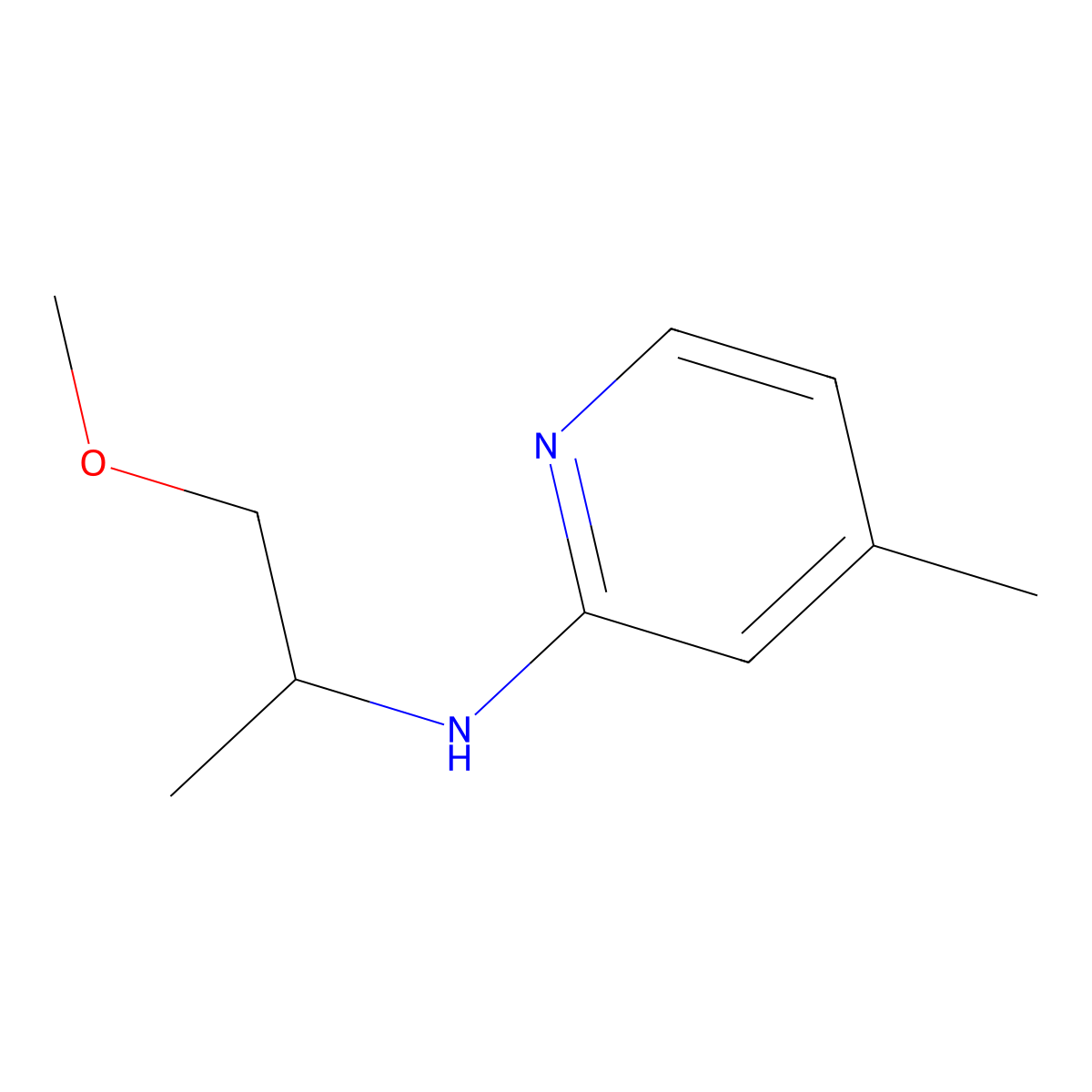 N-(1-methoxypropan-2-yl)-4-methylpyridin-2-amine molecular structure, CAS 1248433-67-1