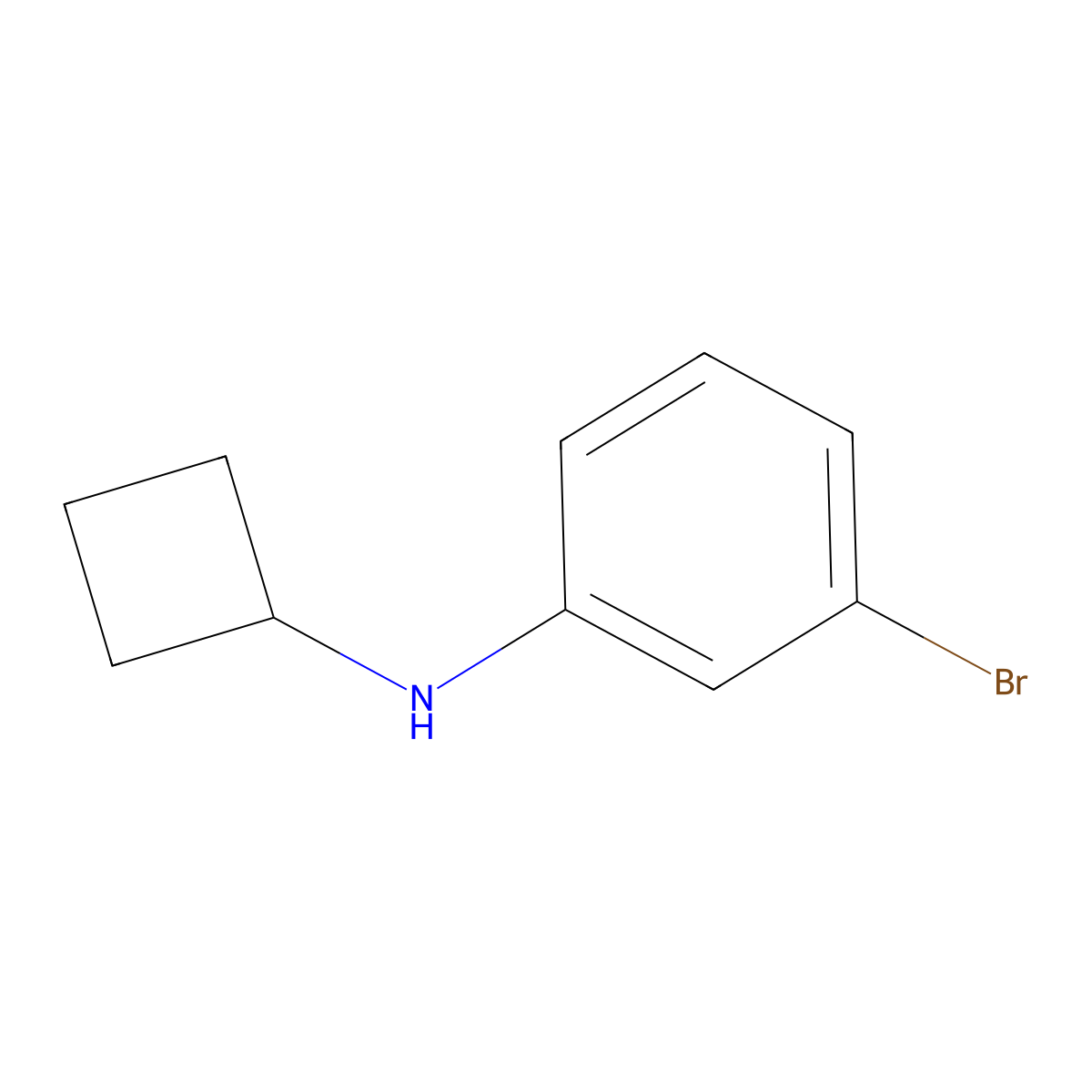 3-bromo-N-cyclobutylaniline molecular structure, CAS 1248435-12-2