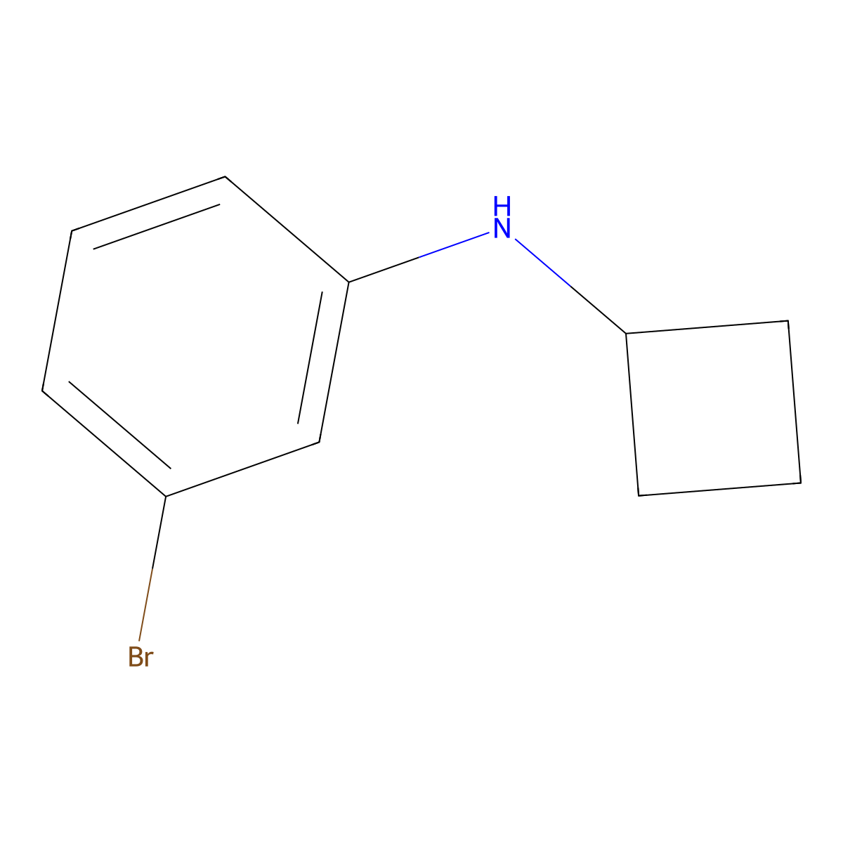 3-bromo-N-cyclobutylaniline molecular structure, CAS 1248435-12-2