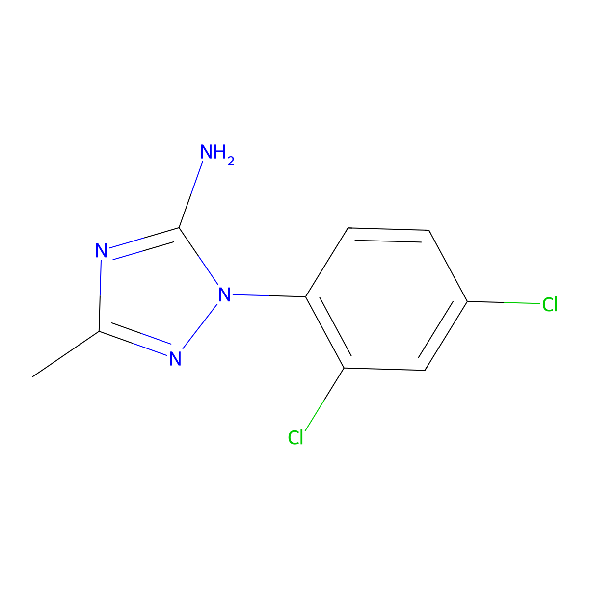 1-(2,4-dichlorophenyl)-3-methyl-1H-1,2,4-triazol-5-amine molecular structure, CAS 1248435-61-1