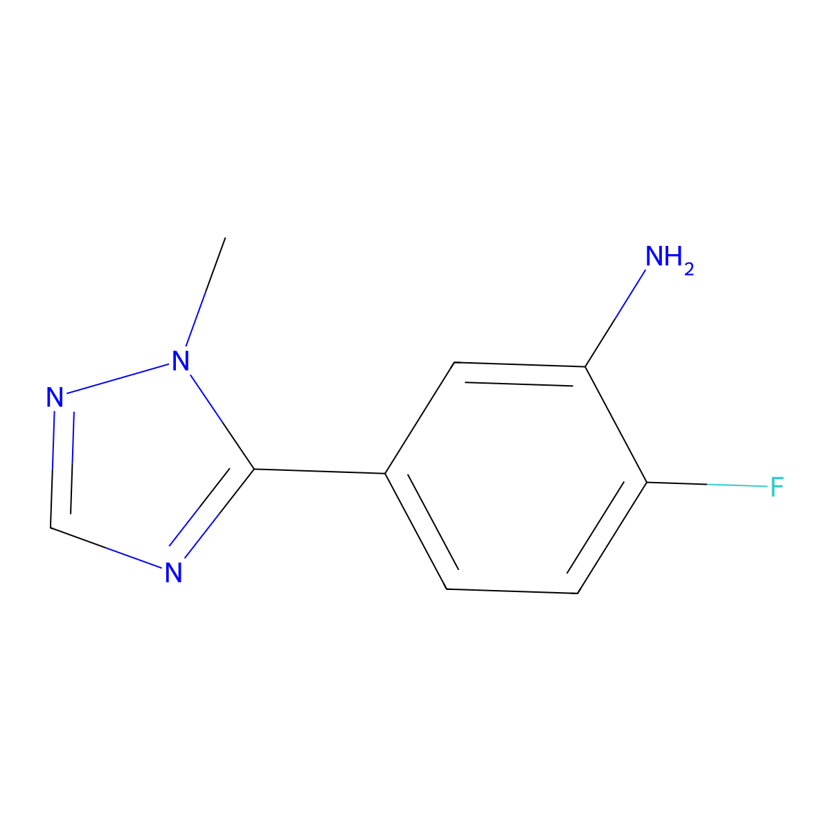 2-Fluoro-5-(1-methyl-1h-1,2,4-triazol-5-yl)aniline molecular structure, CAS 1248437-13-9