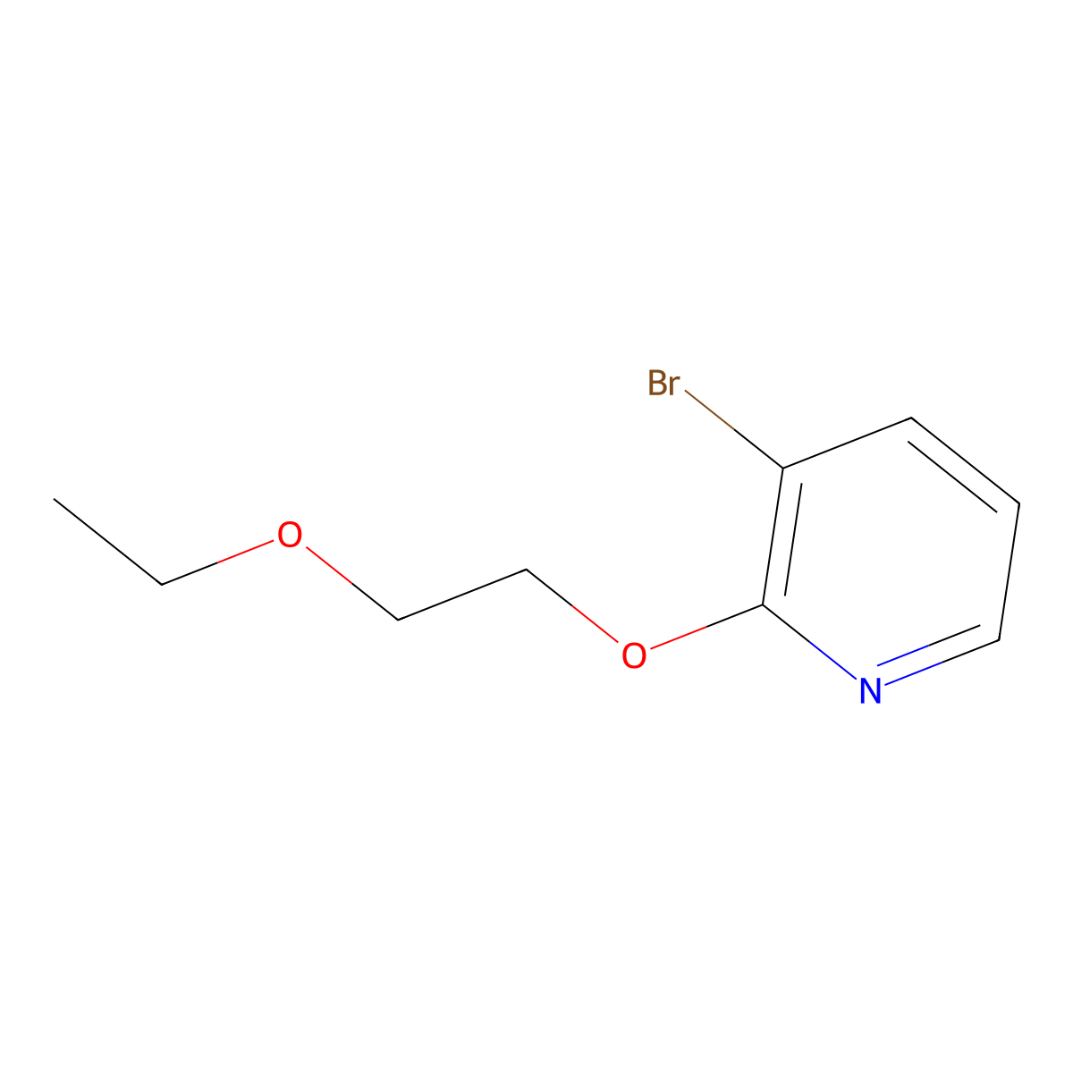 3-Bromo-2-(2-ethoxyethoxy)pyridine molecular structure, CAS 1248439-09-9