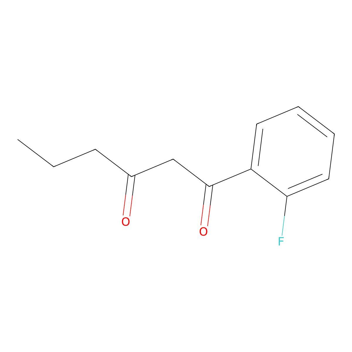 1-(2-Fluorophenyl)hexane-1,3-dione molecular structure, CAS 1248439-62-4