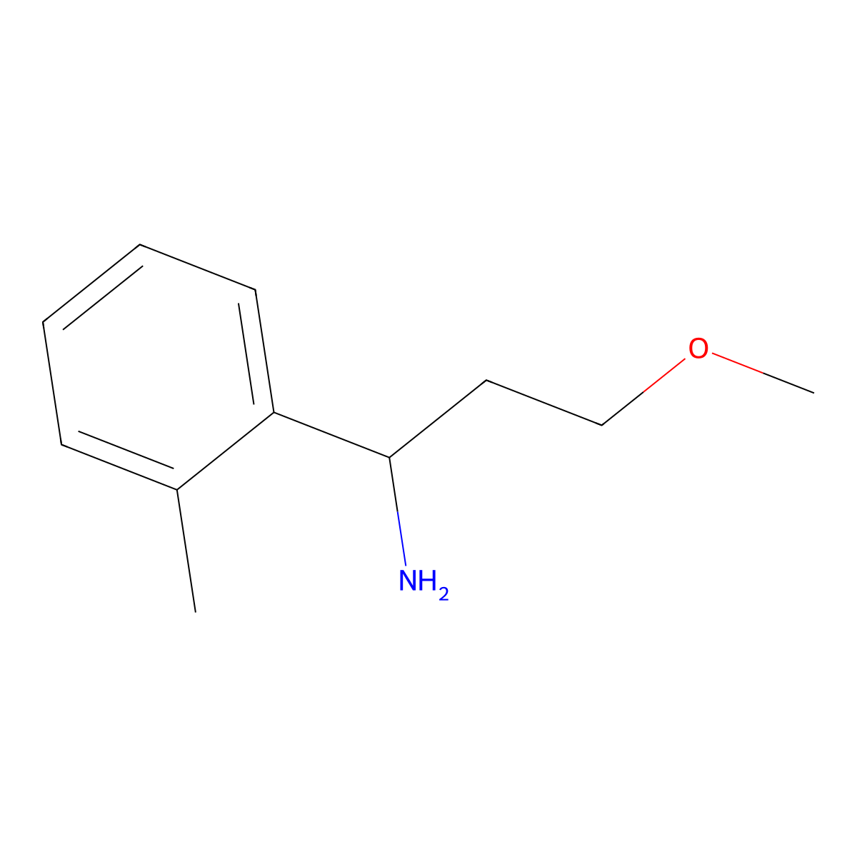 3-Methoxy-1-(2-methylphenyl)propan-1-amine molecular structure, CAS 1248440-76-7