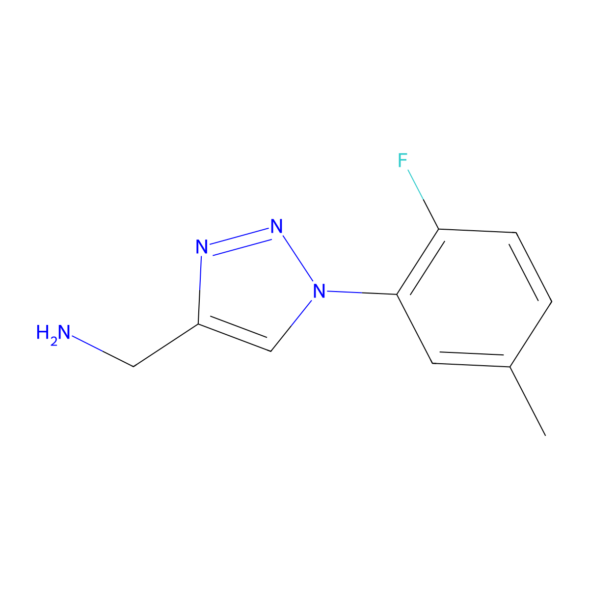 [1-(2-fluoro-5-methylphenyl)-1H-1,2,3-triazol-4-yl]methanamine molecular structure, CAS 1248440-83-6