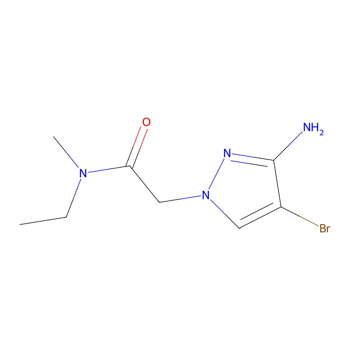 2-(3-Amino-4-bromo-1h-pyrazol-1-yl)-N-ethyl-N-methylacetamide molecular structure, CAS 1248441-76-0
