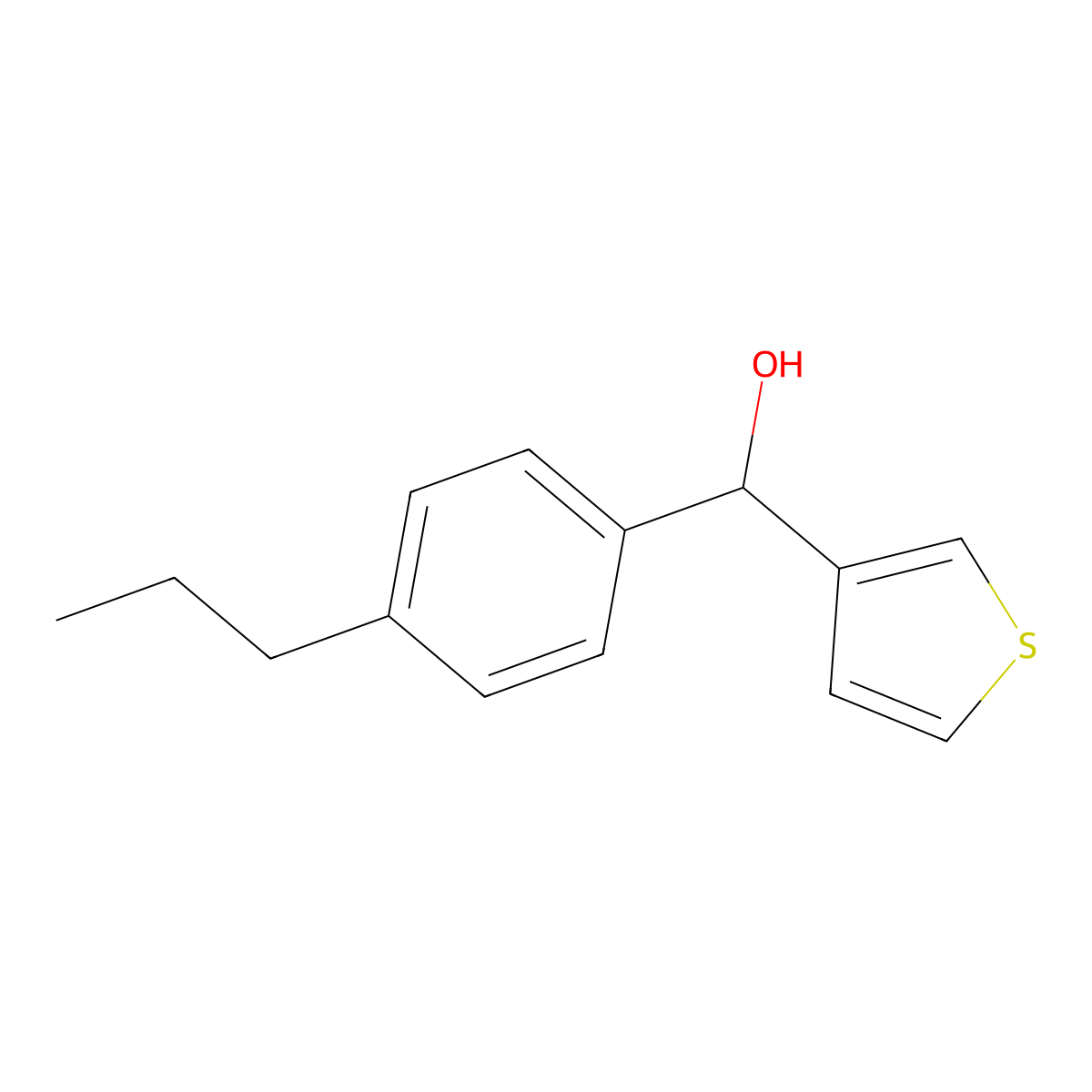 4-n-Propylphenyl-(3-thienyl)methanol molecular structure, CAS 1248442-69-4