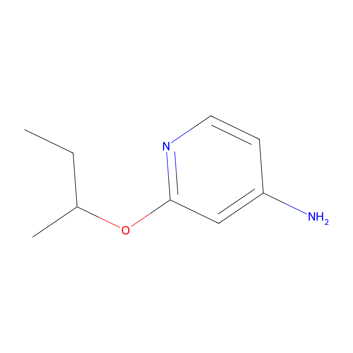 2-(Butan-2-yloxy)pyridin-4-amine molecular structure, CAS 1248443-59-5