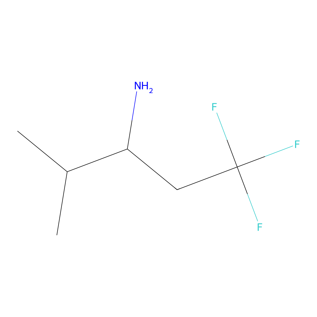 1,1,1-Trifluoro-4-methylpentan-3-amine molecular structure, CAS 1248444-86-1
