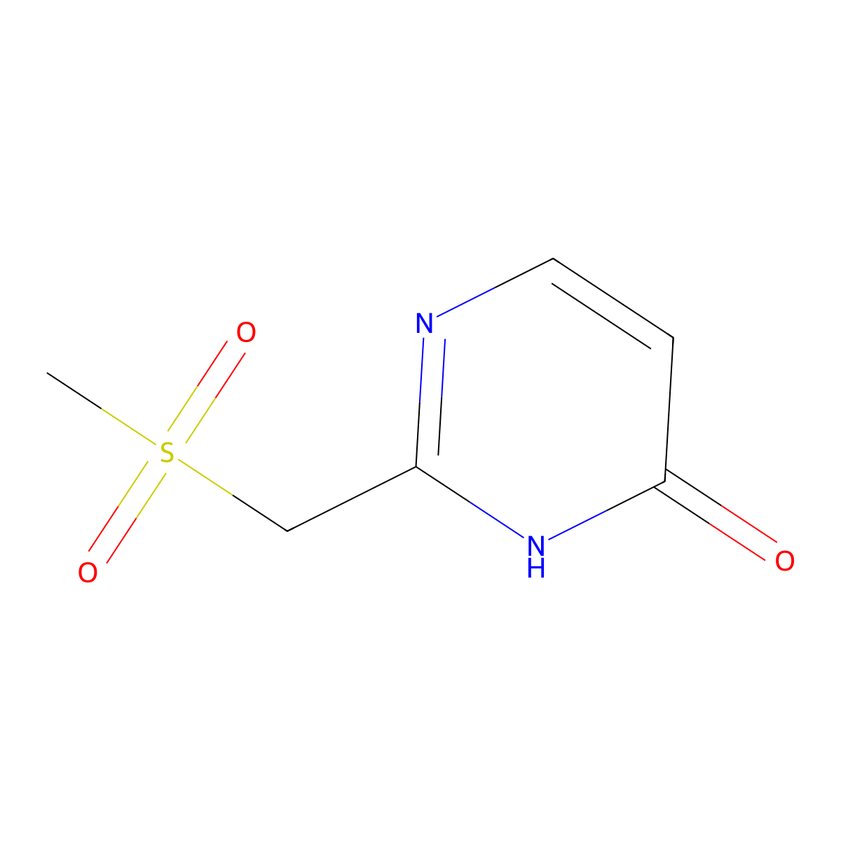 2-(Methanesulfonylmethyl)pyrimidin-4-ol molecular structure, CAS 1248448-42-1
