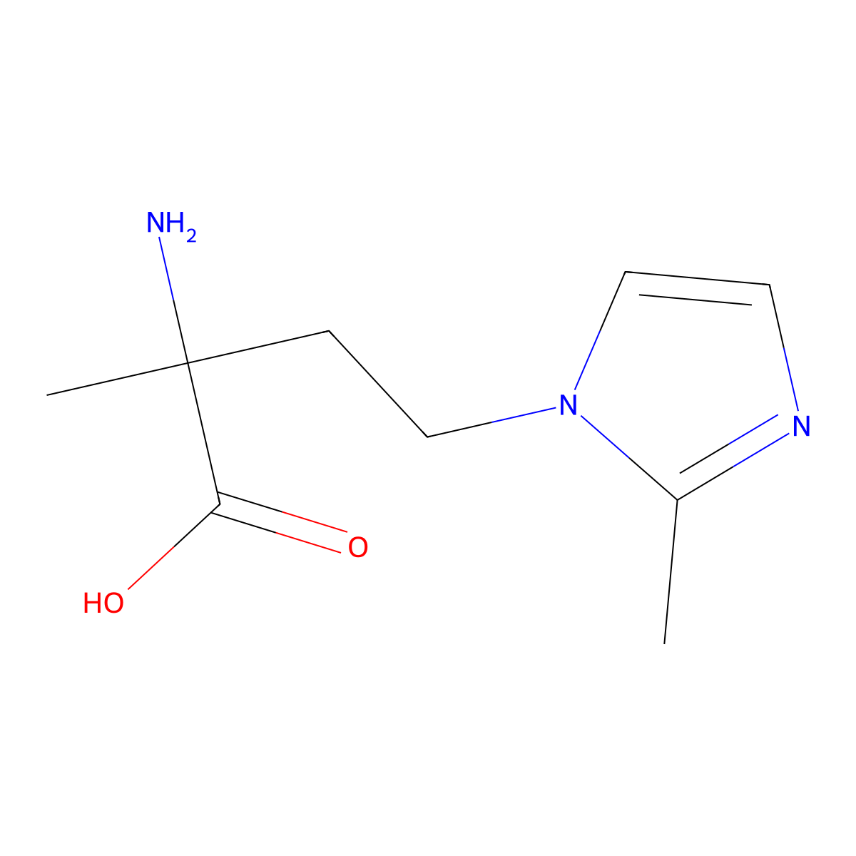 2-Amino-2-methyl-4-(2-methyl-1h-imidazol-1-yl)butanoic acid molecular structure, CAS 1248448-74-9