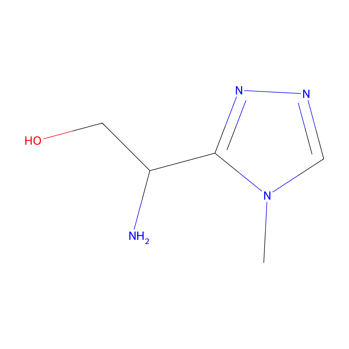 2-Amino-2-(4-methyl-4H-1,2,4-triazol-3-yl)ethan-1-ol molecular structure, CAS 1248449-31-1