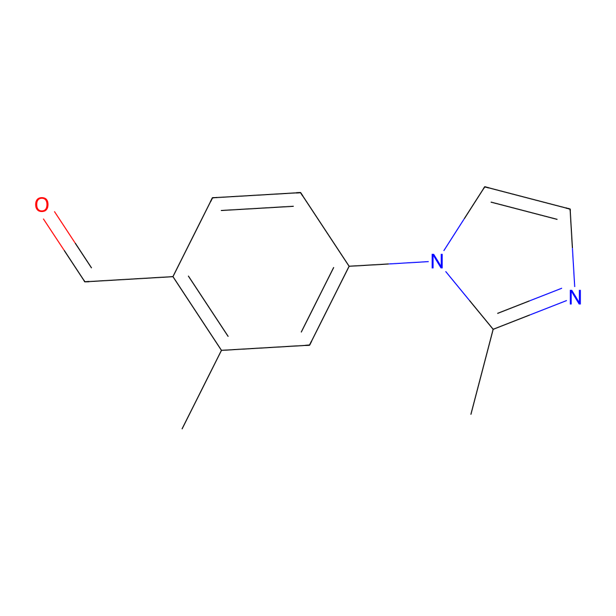 2-methyl-4-(2-methyl-1H-imidazol-1-yl)benzaldehyde molecular structure, CAS 1248449-39-9