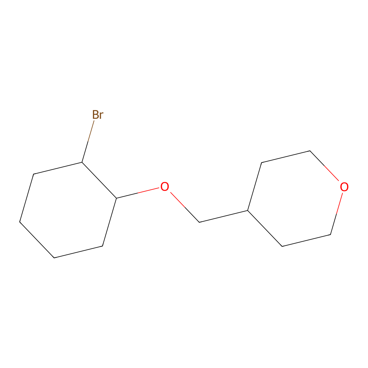 4-{[(2-Bromocyclohexyl)oxy]methyl}oxane molecular structure, CAS 1248449-47-9