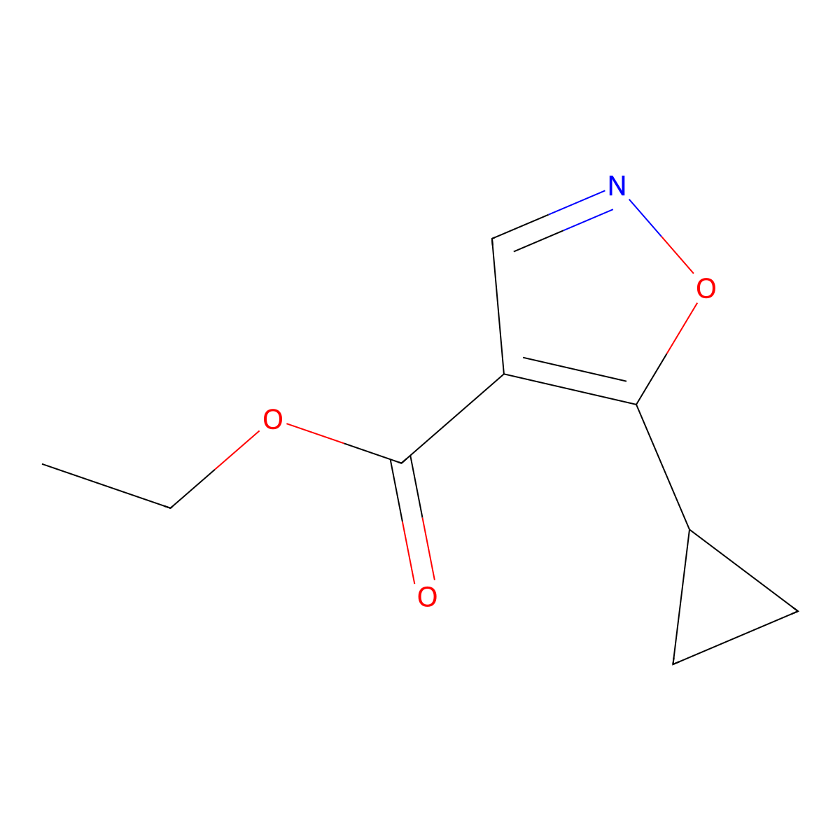 Ethyl 5-cyclopropylisoxazole-4-carboxylate molecular structure, CAS 124845-03-0