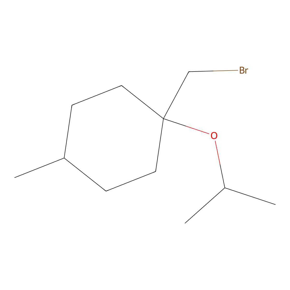 1-(Bromomethyl)-4-methyl-1-(propan-2-yloxy)cyclohexane molecular structure, CAS 1248450-33-0