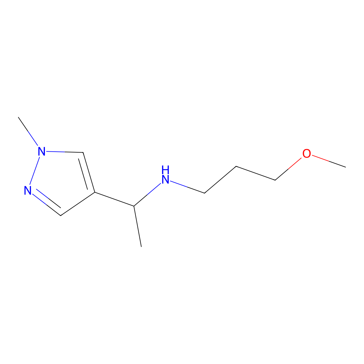 (3-Methoxypropyl)[1-(1-methyl-1H-pyrazol-4-yl)ethyl]amine molecular structure, CAS 1248450-74-9