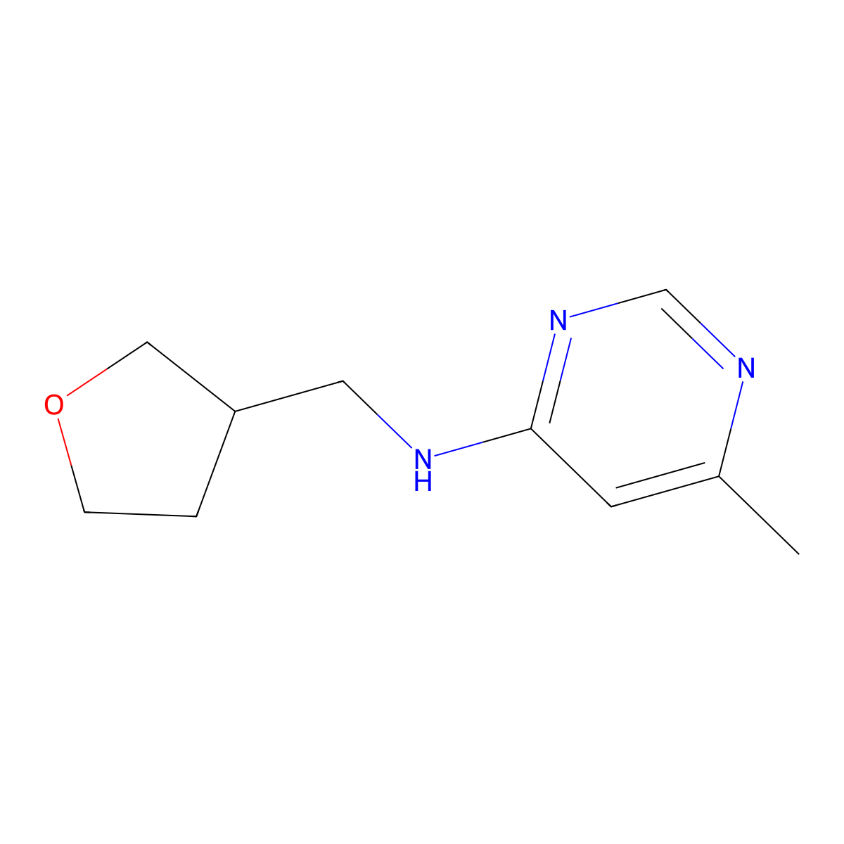 6-methyl-N-[(oxolan-3-yl)methyl]pyrimidin-4-amine molecular structure, CAS 1248451-43-5