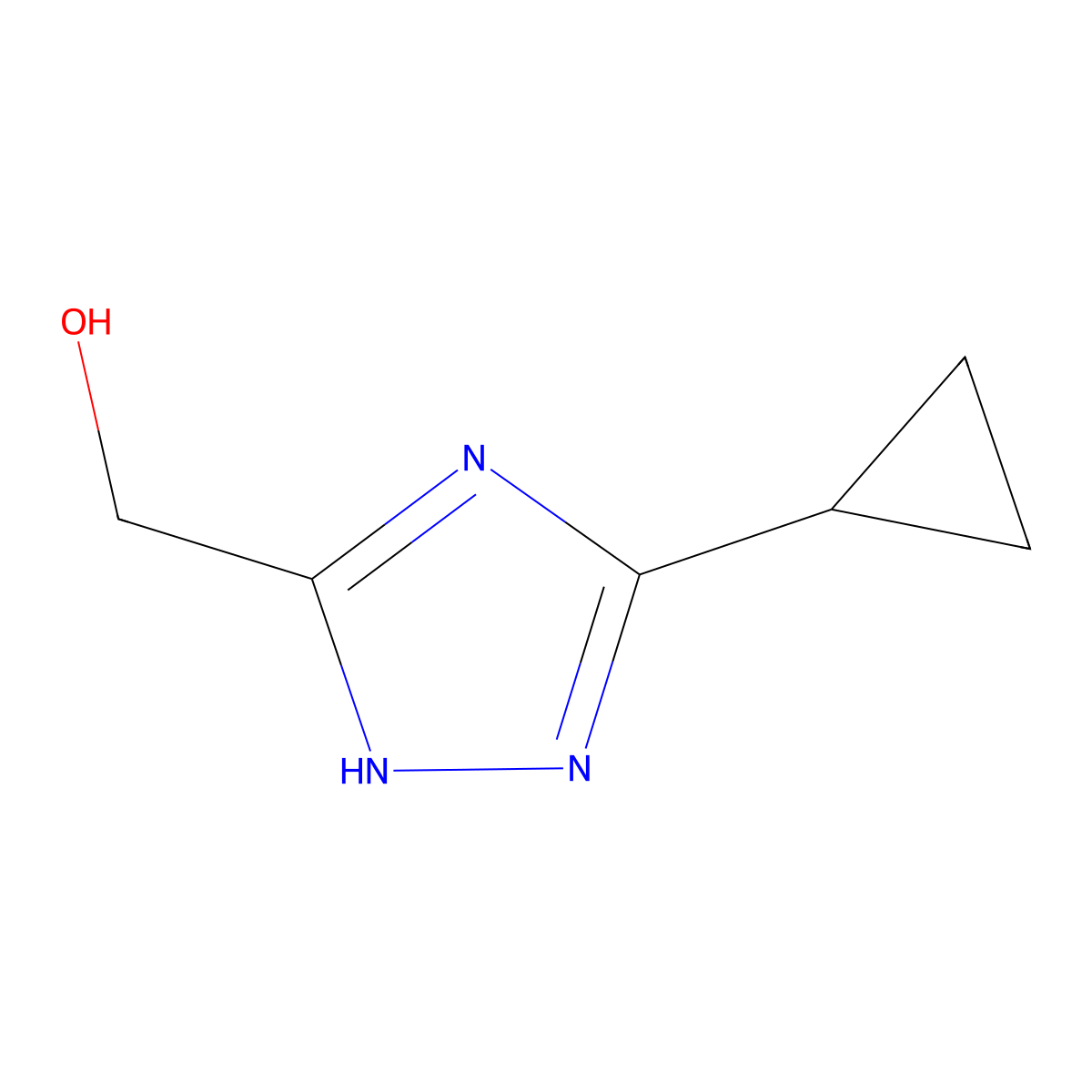 (3-cyclopropyl-1H-1,2,4-triazol-5-yl)methanol molecular structure, CAS 1248451-67-3