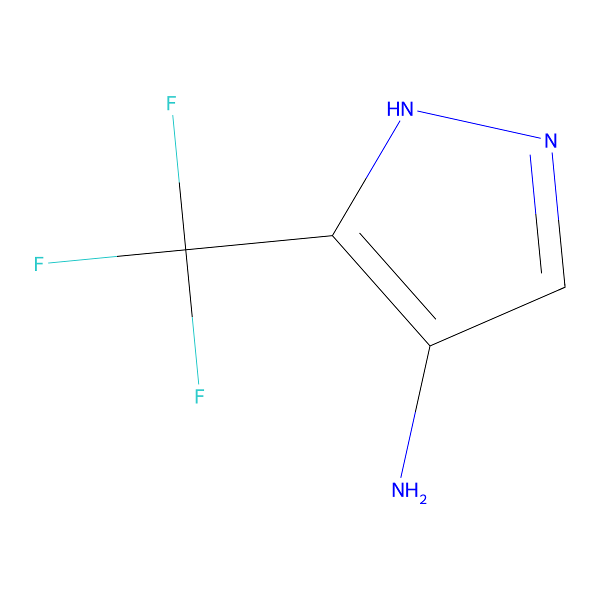 3-(Trifluoromethyl)-1H-pyrazol-4-amine molecular structure, CAS 1248452-50-7