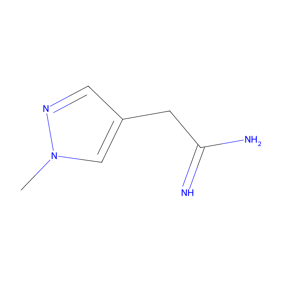 2-(1-methyl-1H-pyrazol-4-yl)ethanimidamide molecular structure, CAS 1248454-86-5