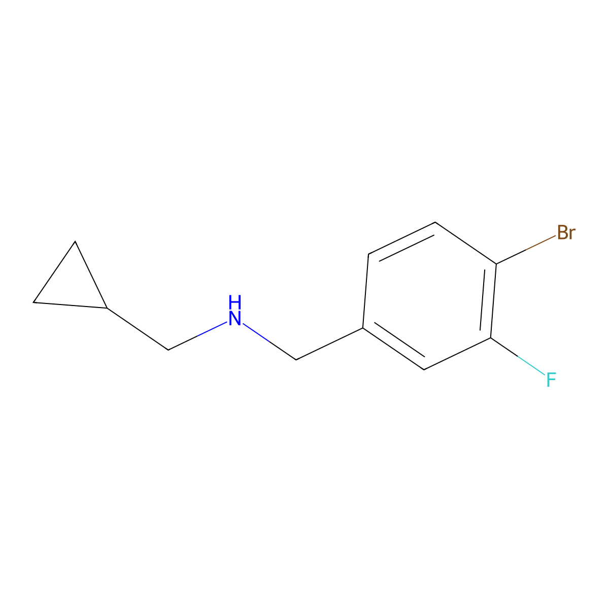 [(4-Bromo-3-fluorophenyl)methyl](cyclopropylmethyl)amine molecular structure, CAS 1248455-97-1